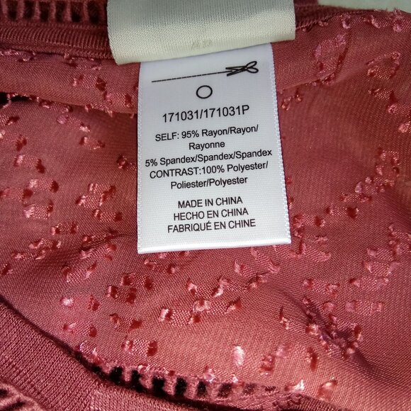 Anthropologie Dolan Left Coast Womens Small V-Neck 3/4 Sleeve Maisy Top Pink - Picture 8 of 9